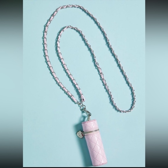 NWT FOREVER 21 Hello Kitty lip stick holder with chain - Picture 2 of 7